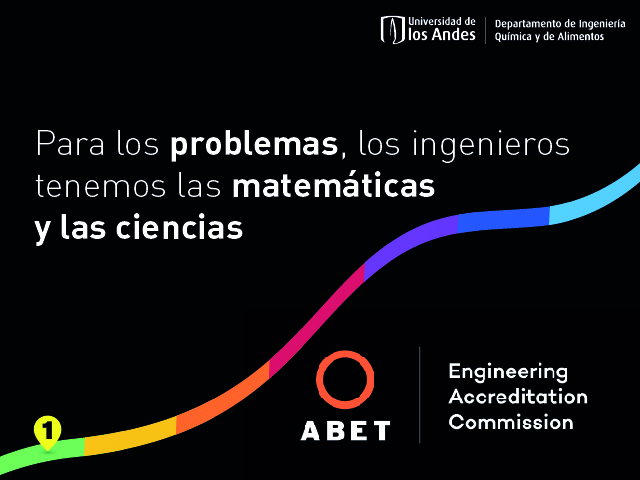 Competencia 1 #abetizateiqui comienza la carrera ABET Ingeniería Química Uniandes