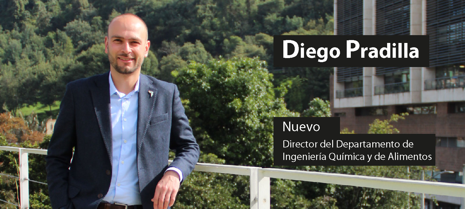 Profesor Diego Pradilla Director de Departamento de Ingenieria Química y Alimentos desde enero de 2022